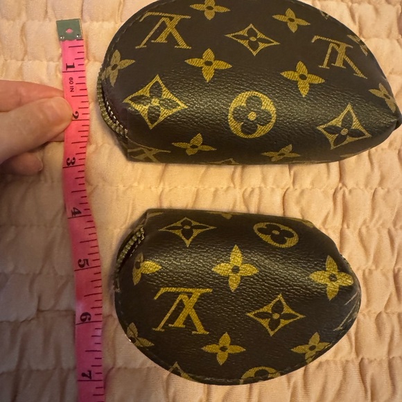 Source Unknown Monogram Pouch Set Brown / Gold See Measurements - Picture 5 of 6